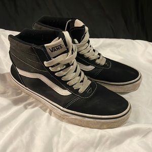 Mens high top black with white VANS size 9.5